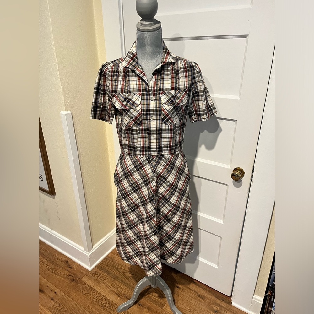 Handmade vintage plaid dress